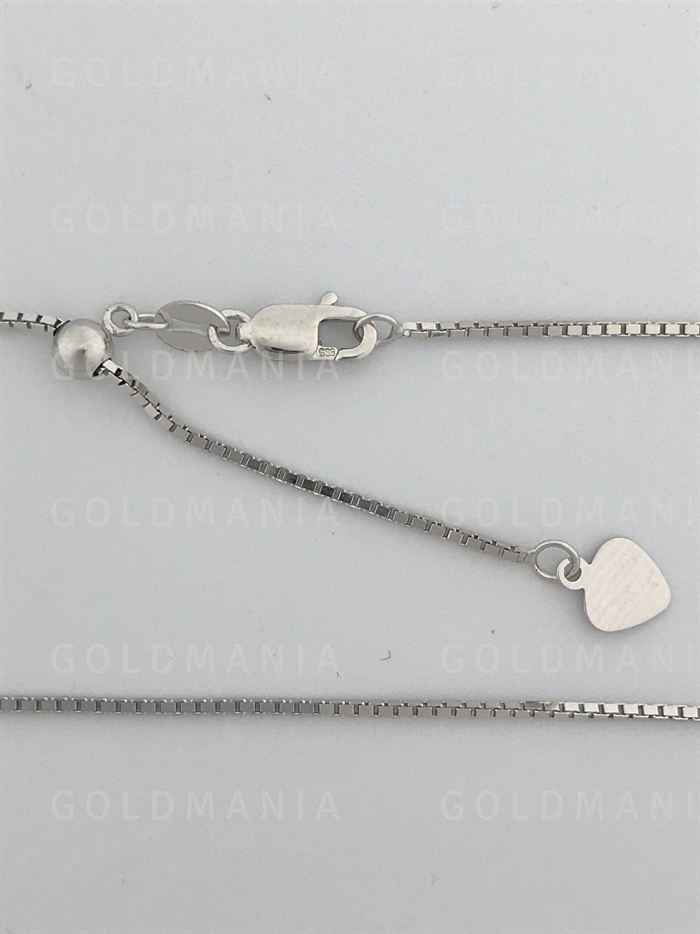 14k white gold adjustable chain deals