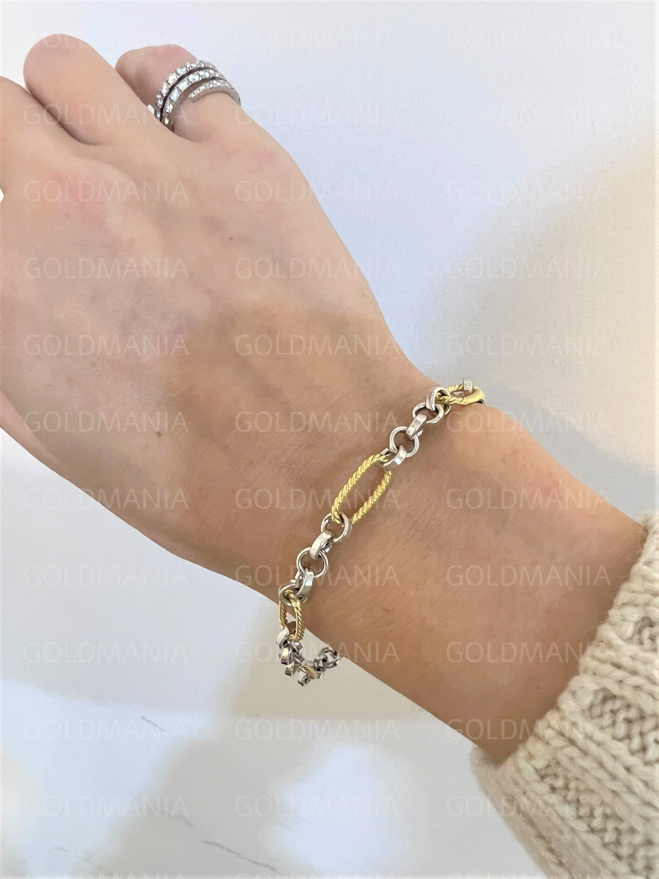 Two tone gold bracelet womens online