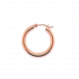 Örhängen i 14 karat roséguld: Polerat roséguld, 3 mm tjockt bild 9