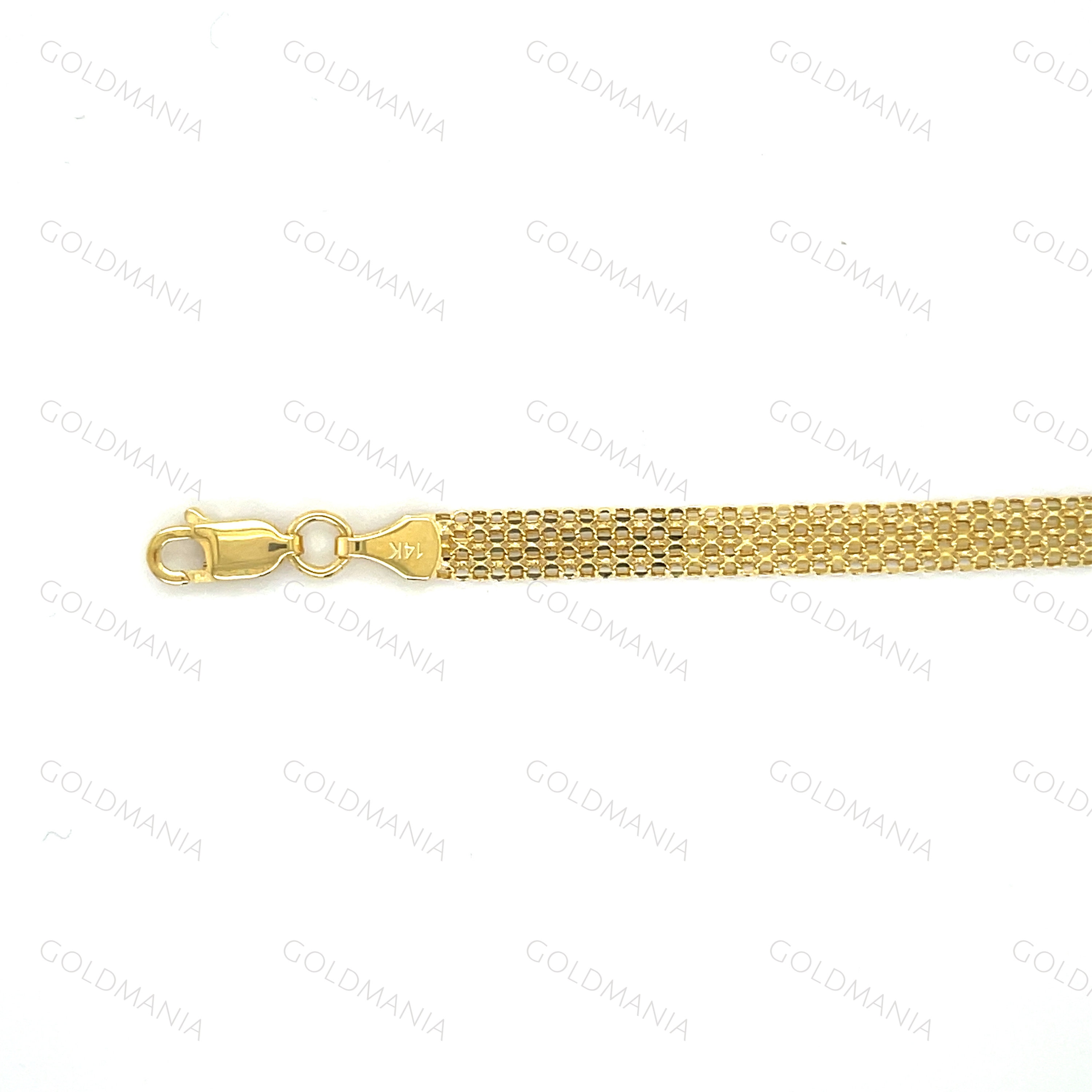 Bismark Chain 14K Yellow Gold, 16" 18" 20" Inch, 4.7mm Thick, Real Gold Chain, Flat Link Chain, Women Gold Chain, Thin Gold Chain