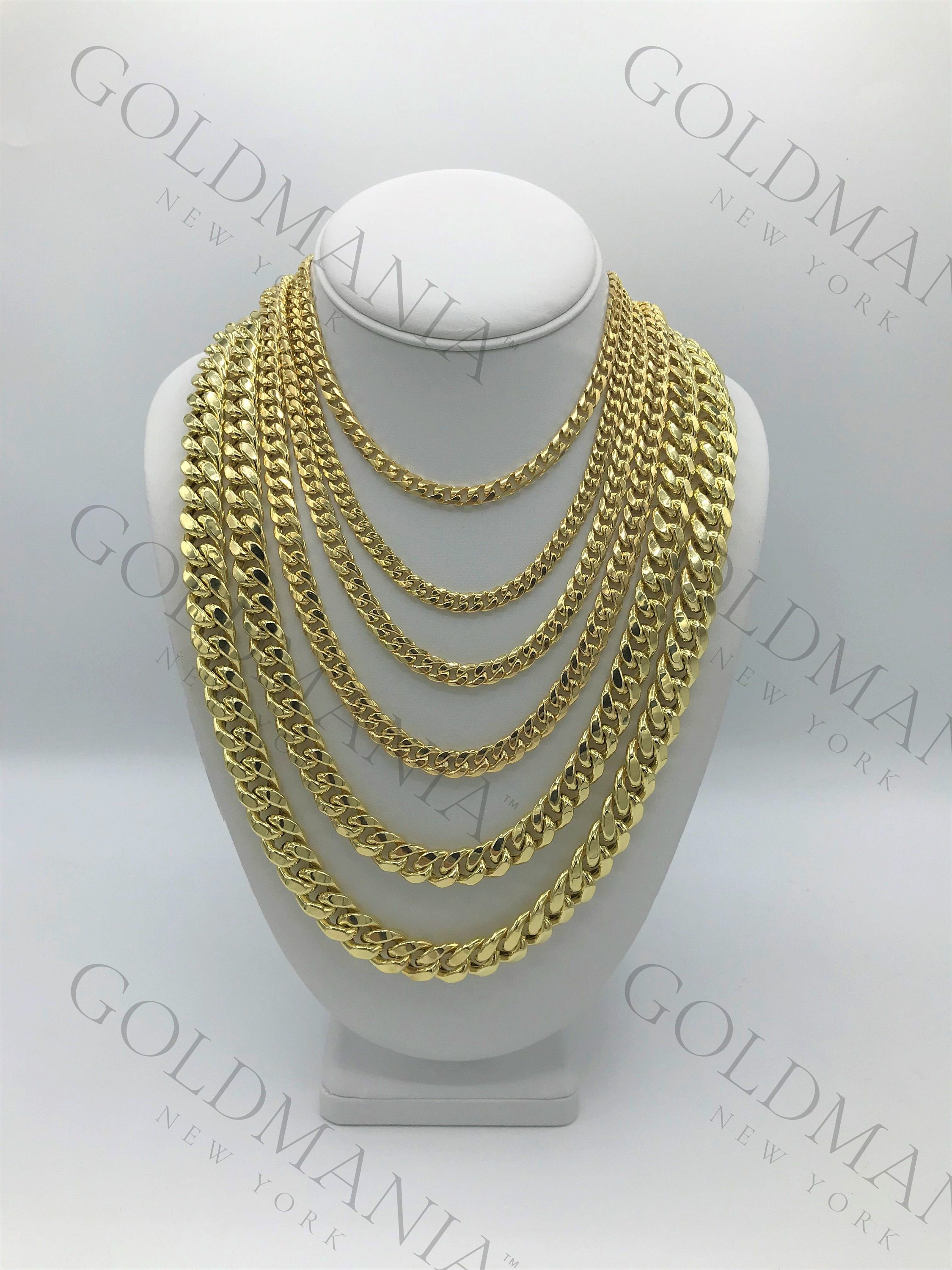 OYOGAA Collana A Maglia Cubana Miami Da 9 Mm, 6 Volte - Foto 6