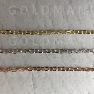 Solid 14K Gold Oval Cable Link Chain Necklace, 16&quot; 18&quot; 20&quot; Inch, 0.8mm, Yellow White Rose Gold, Thin Gold Chain, Dainty Gold Chain, Women