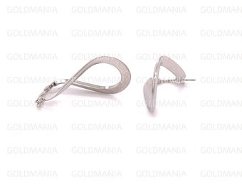 Orecchini a cerchio con croce in oro vero 14K 18K
