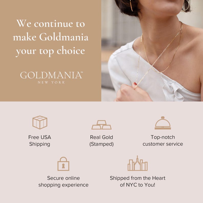 Puede incluir: Imagen publicitaria de Goldmania con el texto "Seguimos haciendo de Goldmania tu mejor opci&oacute;n". La imagen incluye iconos que representan env&iacute;o gratuito, oro real, atenci&oacute;n al cliente de primera y compras en l&iacute;nea seguras.