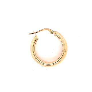 Orecchini A Cerchio Oro Giallo 585 (14kt) – Modello SIT14 – Made In Italy – Lucidi Diamantati 15 Mm