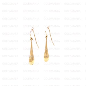 14K Yellow Gold Teardrop Earring Set, Real Gold Earrings, Tear Drop Earrings, 14K Gold Drop Earrings, Small Gold Earrings, Women Earrings
