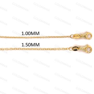 Collar con cadena de eslabones de oro amarillo macizo de 18 quilates: Joyería fina y delicada imagen 3