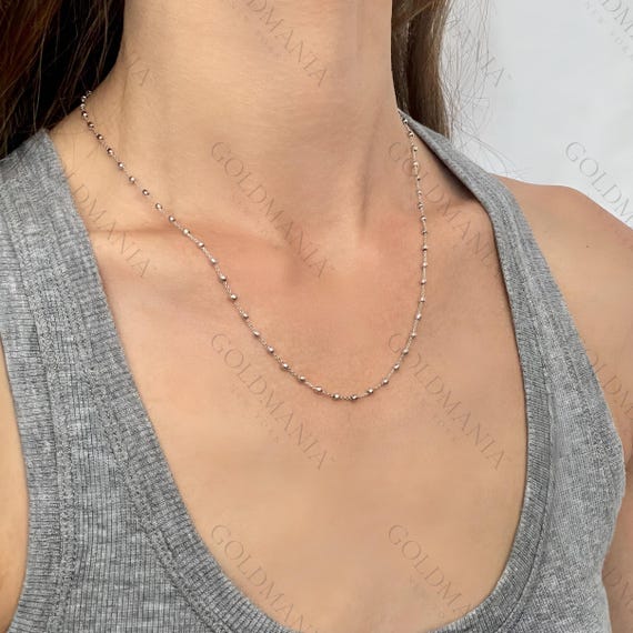 Pendente per collana con diamante solitario taglio a pera da 1 carato in oro bianco 14K