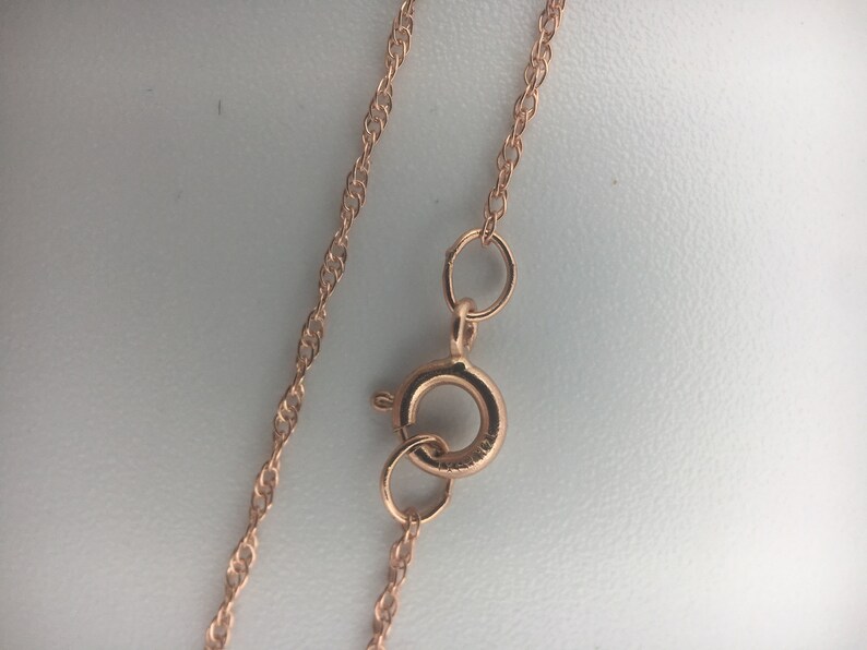 17/" Solid 10k Yellow Gold Rope Chain Dainty Lightweight Spring Ring Clasp NEW