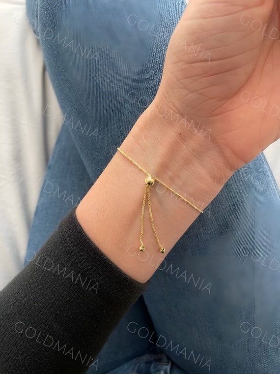 14K Gold Eye Friendship Adjustable Bolo Bracelet 14K Gold Eye Friendship Adjustable Bolo Bracelet