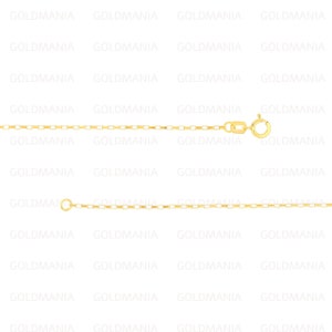14K Solid Yellow Gold Thin Box Chain Necklace And Bracelet, 7.25&quot; 18&quot; 20&quot;, 0.9mm, Real Gold Chain, Dainty Gold Chain, Women