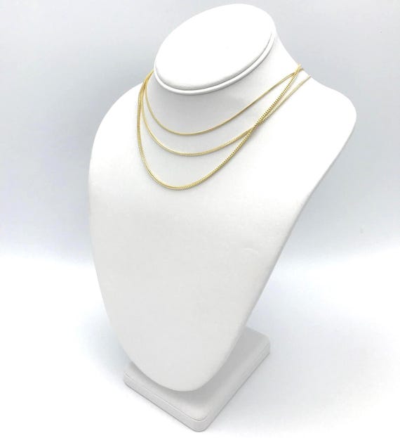 1.8mm Franco Solid Chain Necklace 14K Yellow Gold Plated Sterling Silver 925