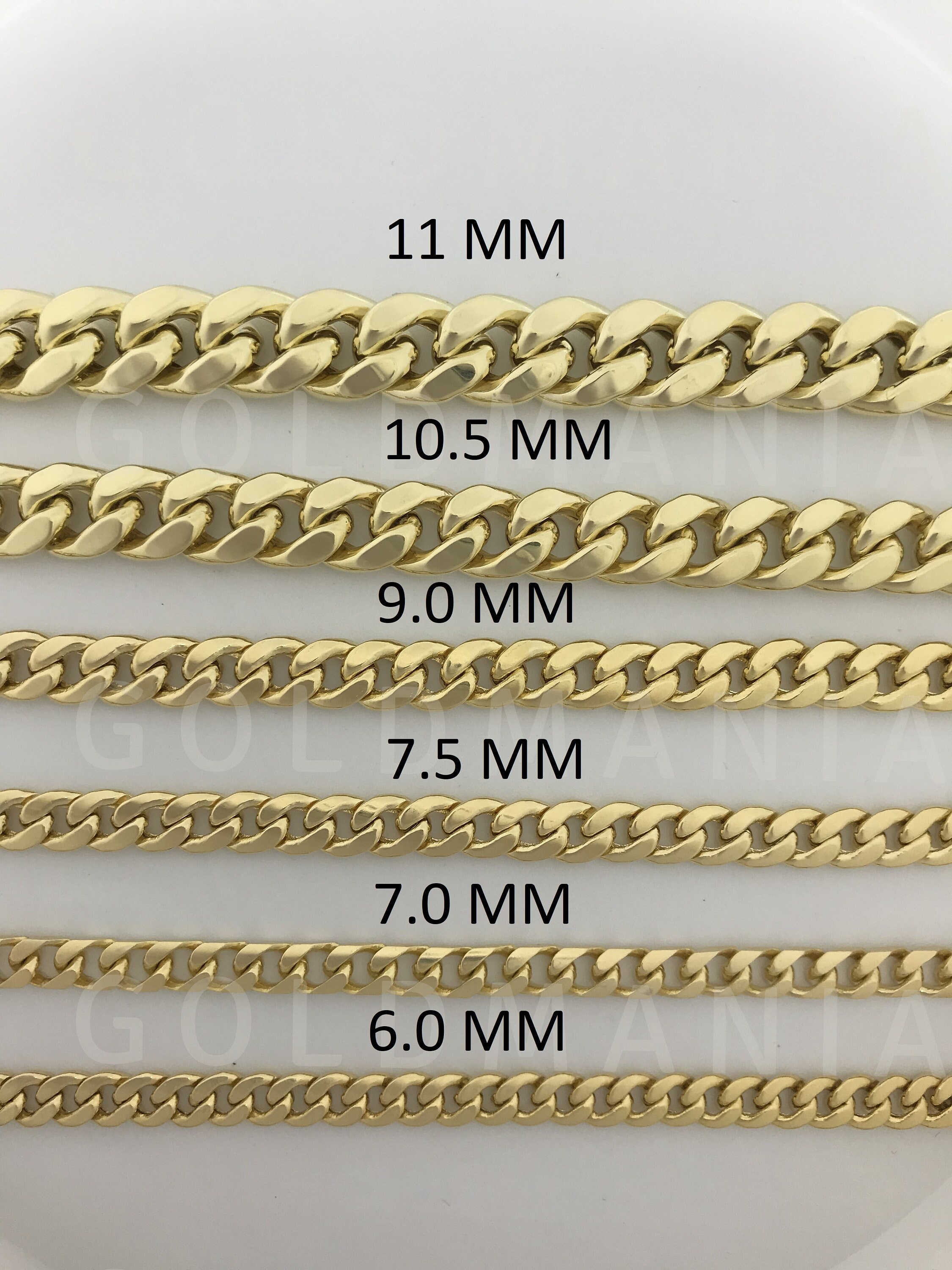 14K Yellow Gold Miami Cuban Link Chain 