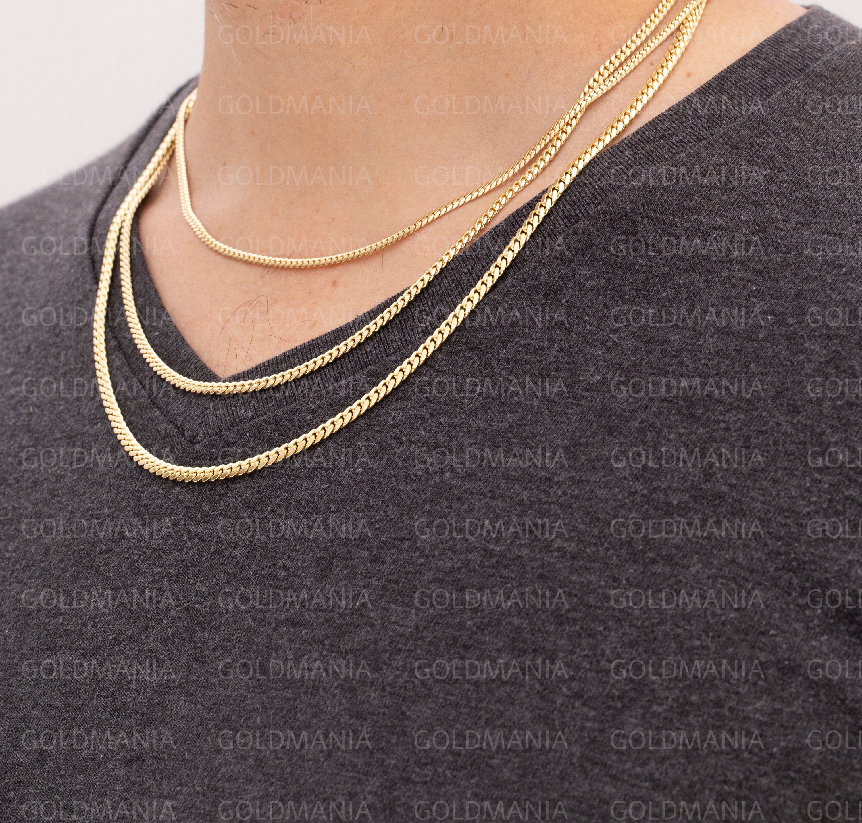 Richsteel Men's, Women's Curb Chain, Classic Cuban Necklace In