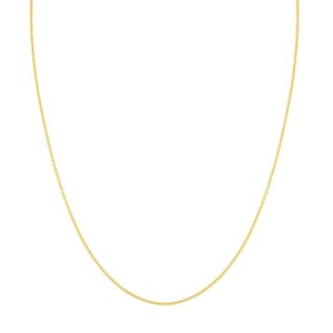 18K Solid Yellow Gold Thin Cable Link Chain Necklace, 1mm 1.5mm, 16&quot; 18&quot; Inch, Real Gold Chain, Dainty Gold Chain, Women