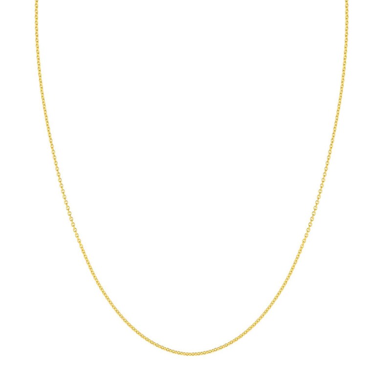 Collar con cadena de eslabones de oro amarillo macizo de 18 quilates: Joyería fina y delicada imagen 1