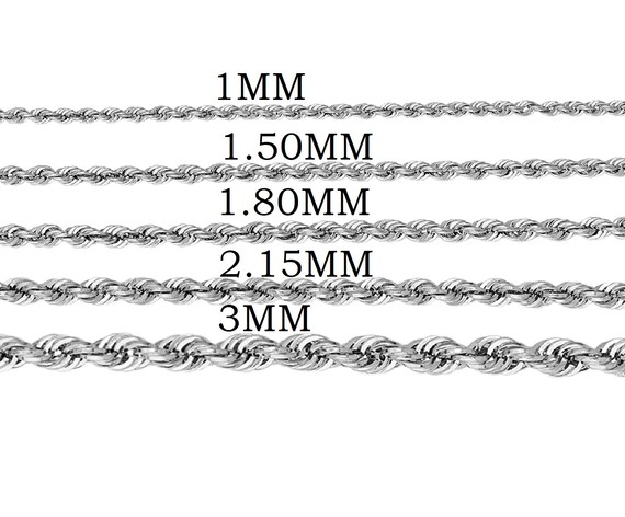 10K Yellow Gold 3mm Solid Rope Chain Diamond Cut Necklace 3mm / 18 Inches