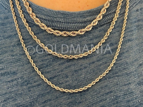 Rope Chain- 6mm, Size 18, 14K White - The GLD Shop