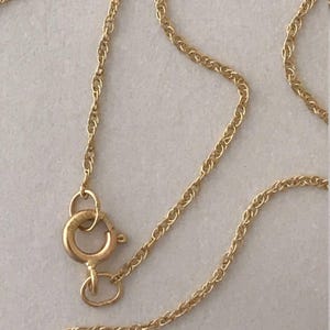 14K Solid Gold Thin Rope Chain Necklace, 16" 18" 20" Inch, 1 mm Thick, Real Yellow White Rose Gold Chain, Dainty Gold Chain, Women