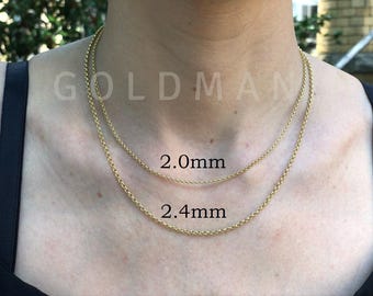 14k アンティーク　ロロチェーン　45cm VALUABLE