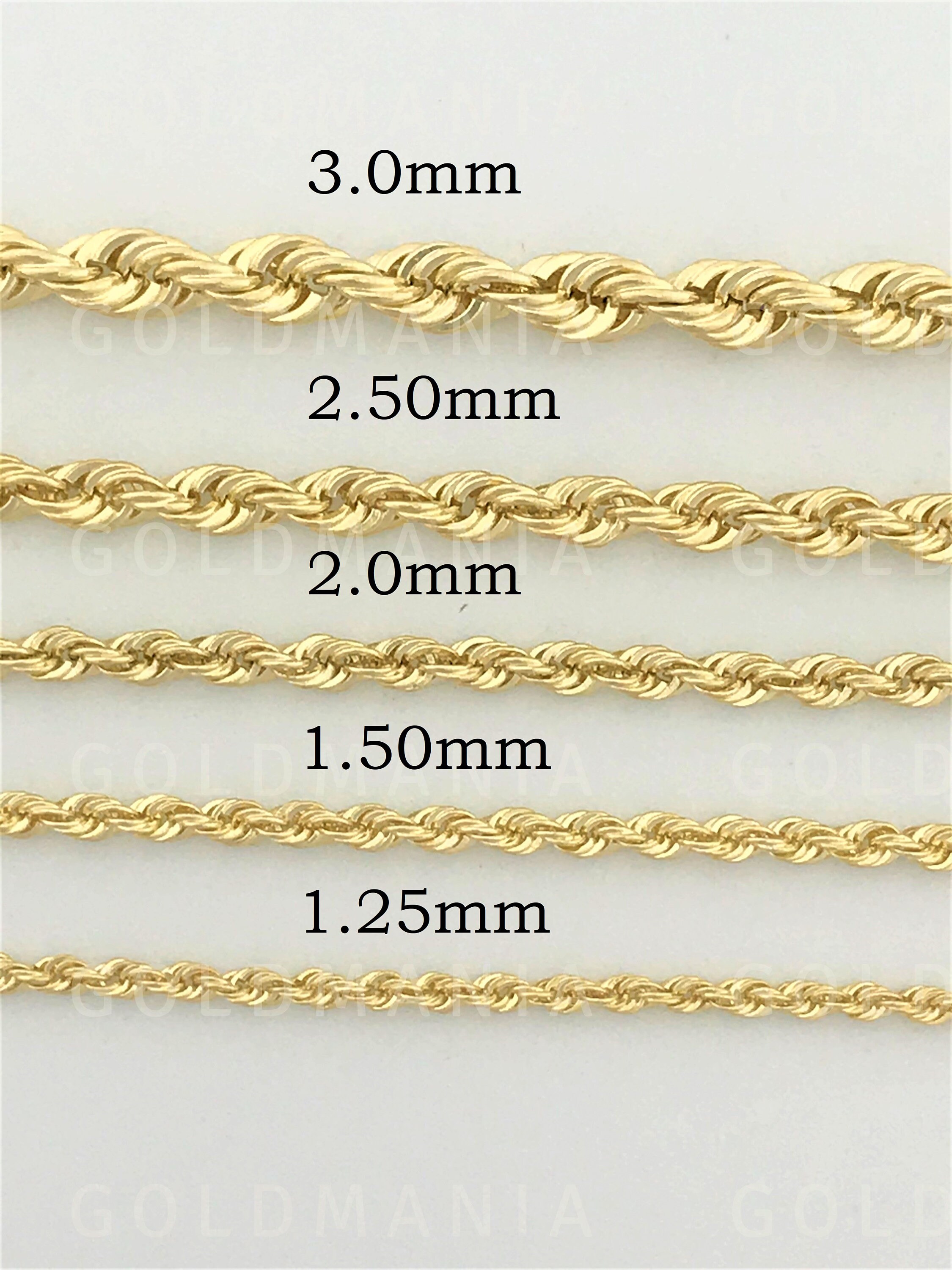 14K Gold Solid Rope Chain - 21 inch - 16.9 Grams - 3mm