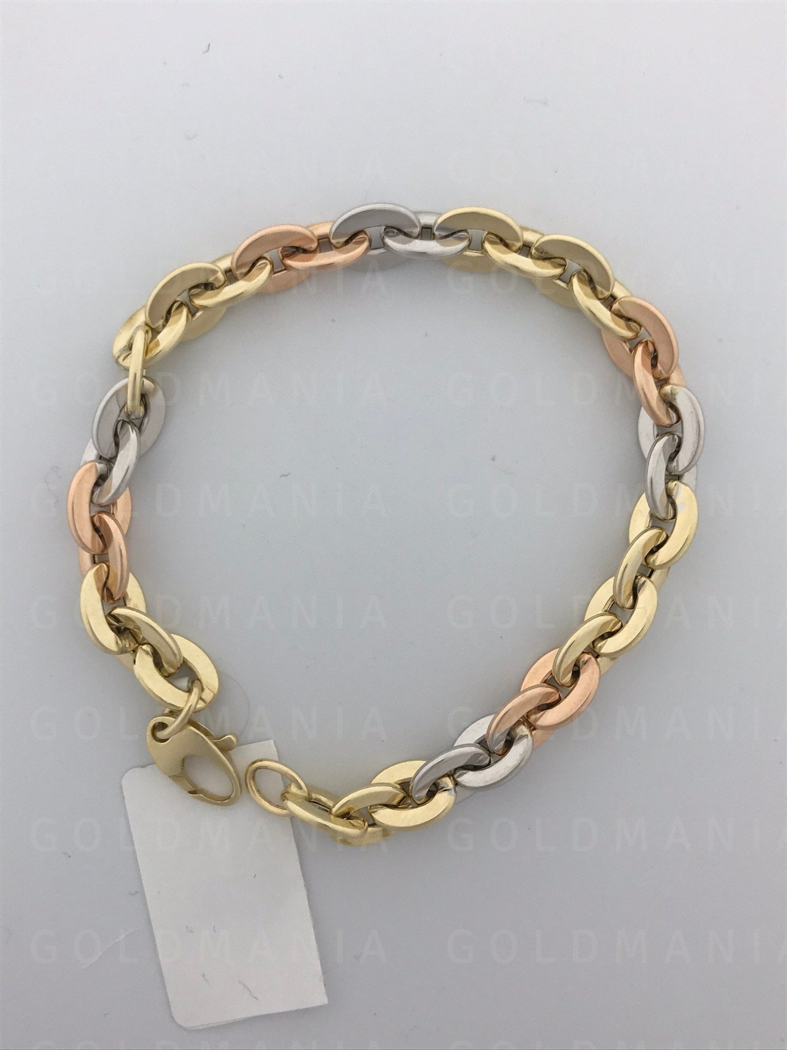 Italian 14kt TriColored Gold Braided Herringbone Bracelet  RossSimons
