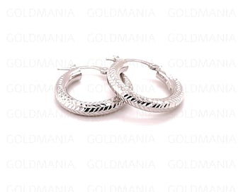 Große Creolen Aus Weißgold 3 Cm - Schmuck
