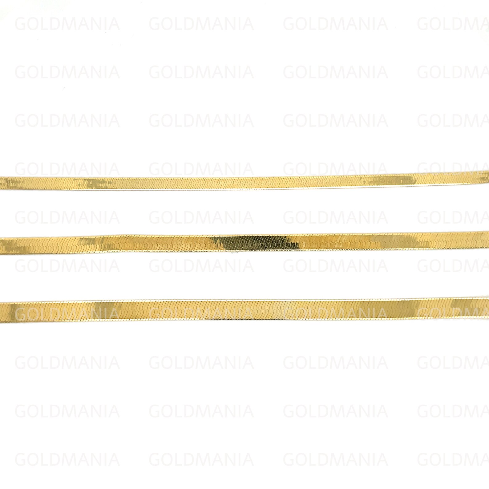 Solid 10K Yellow Gold Herringbone Chain Bracelet Women Etsy