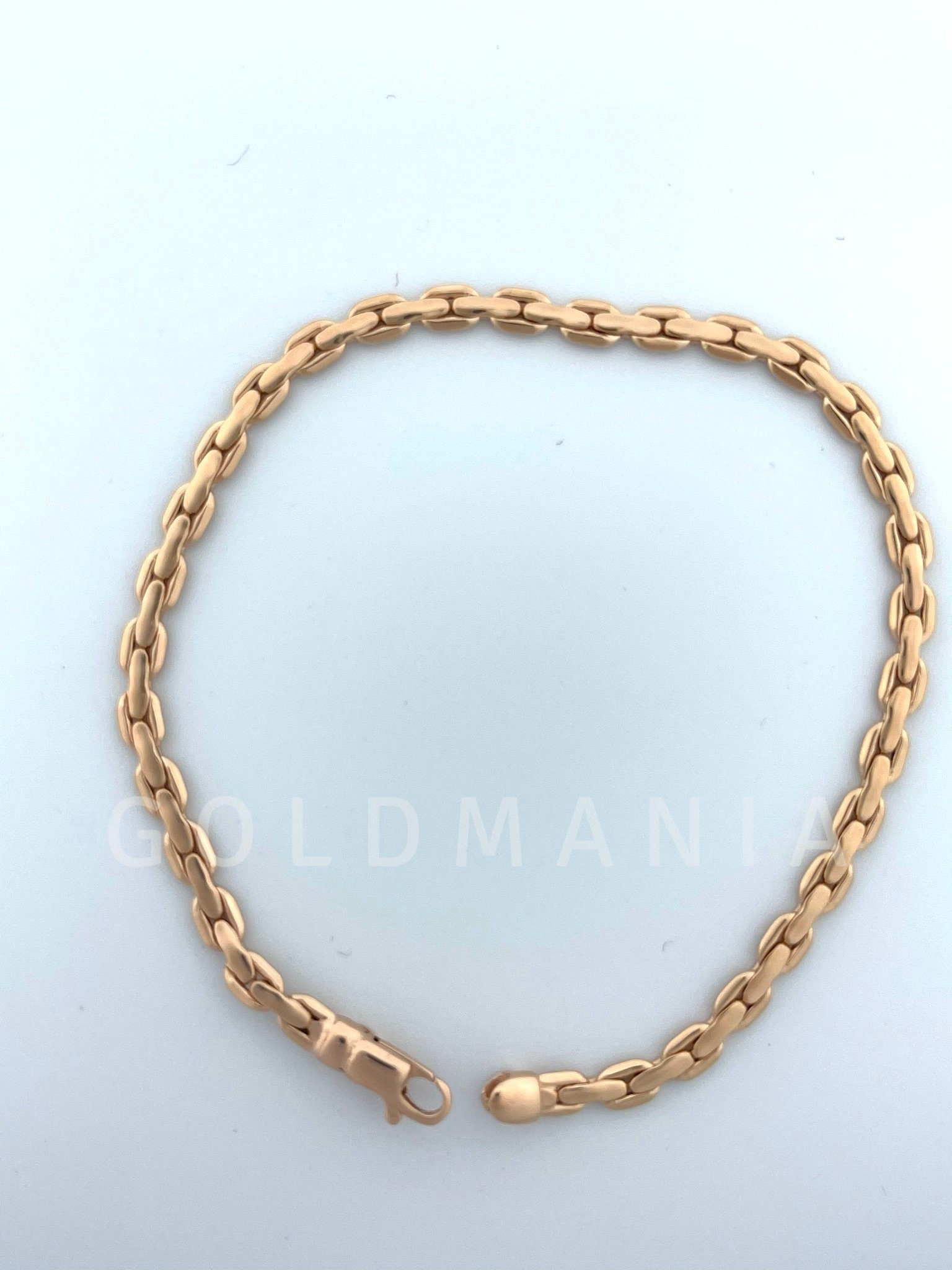 14K Rose Gold Link Chain Bracelet Women 