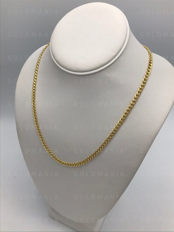 14Kゴールド マイアミ キューバンリンクチェーン：厚さ4.5mm、20～22