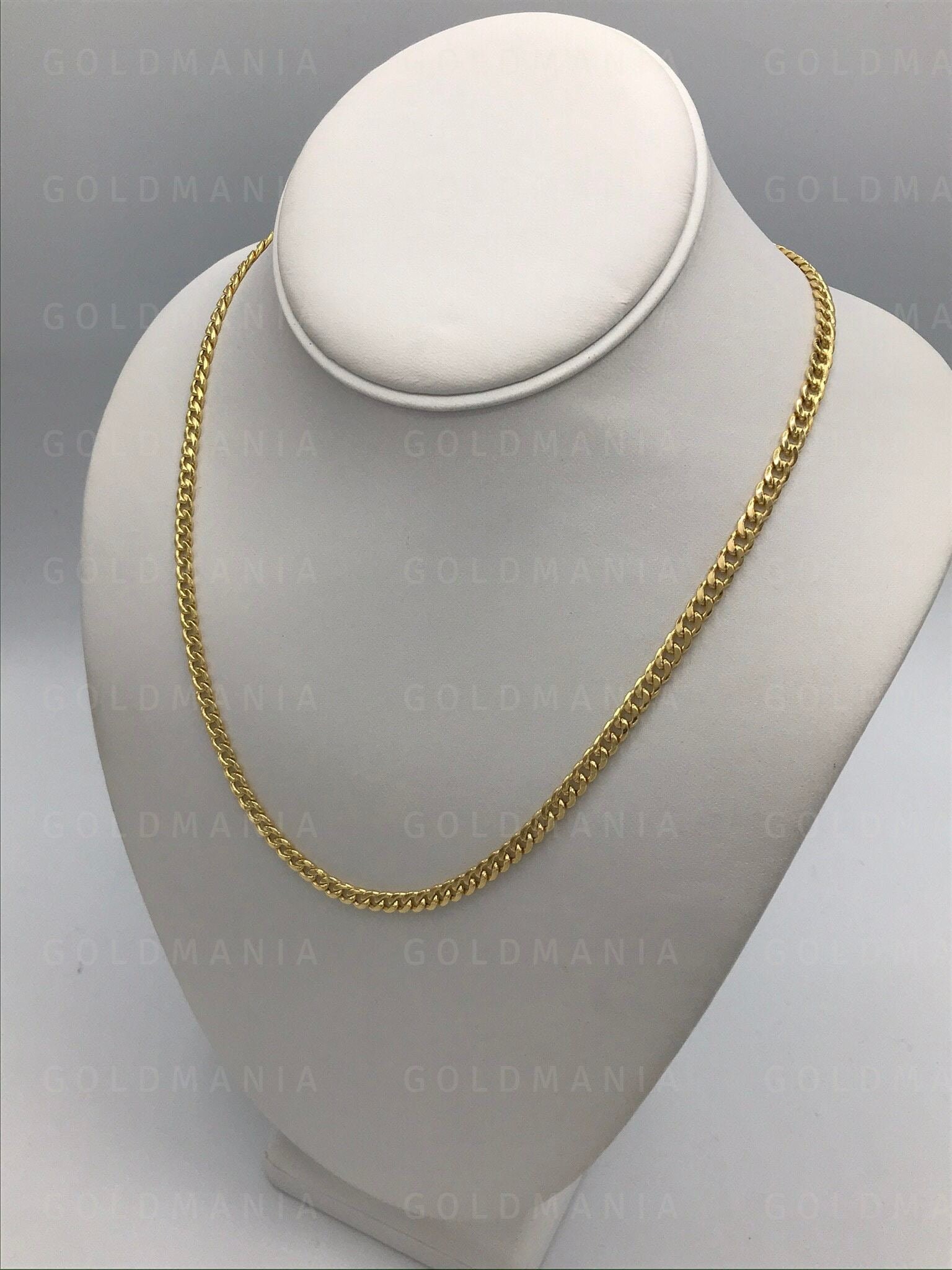 14Kゴールド マイアミ キューバンリンクチェーン：厚さ4.5mm、20～22