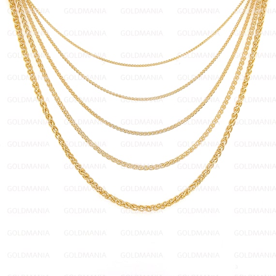 Collana A Catena RO In Oro Giallo 14k Solido – Spessore 2,6 Mm, Lunghezza 40,6 Cm, Con Chiusura A Moschettone - 3