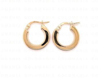 Orecchini A Cerchio Oro Giallo 14K Con Halo Style - DR4931-3524-14KY - Regalo Donna