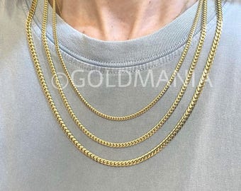 10Kイエローゴールド リアルマイアミキューバンリンクチェーン