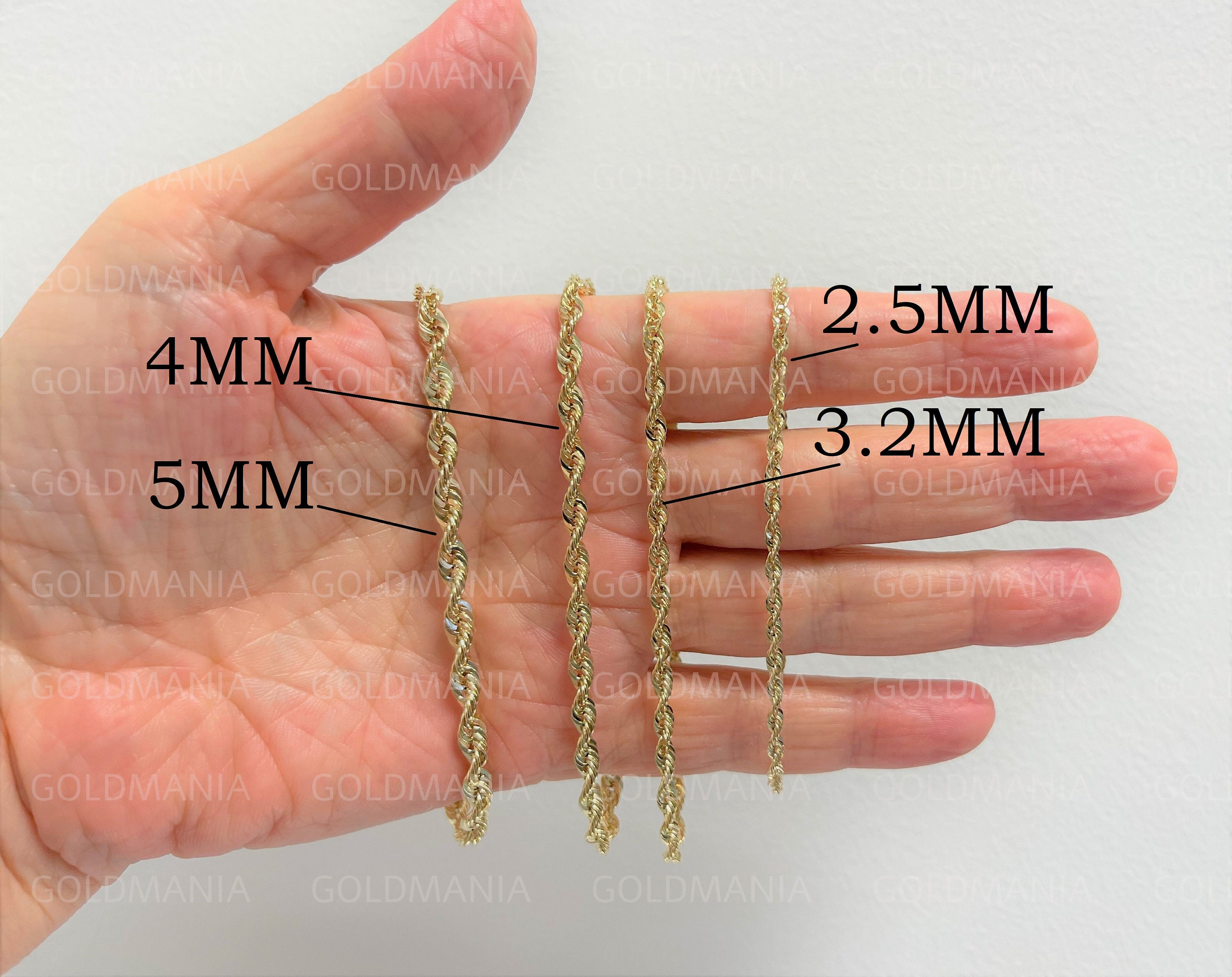 10K ツイストロープブレスレット 約17.5cm 10金 10K ツイストロープチェーンブレスレット