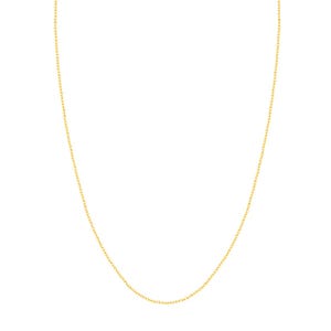 14K Solid Gold Dainty Rope Chain Necklace, 16" 18" , 1.2mm Thick, Real Gold Chain For Women, Lightweight Necklace, Minimalist Gold Chain