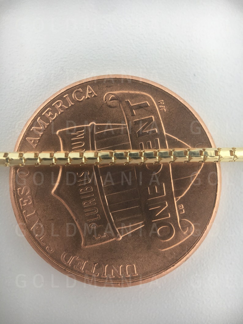 Solid 14K Gold Ice Box Chain Necklace 16 18 Etsy