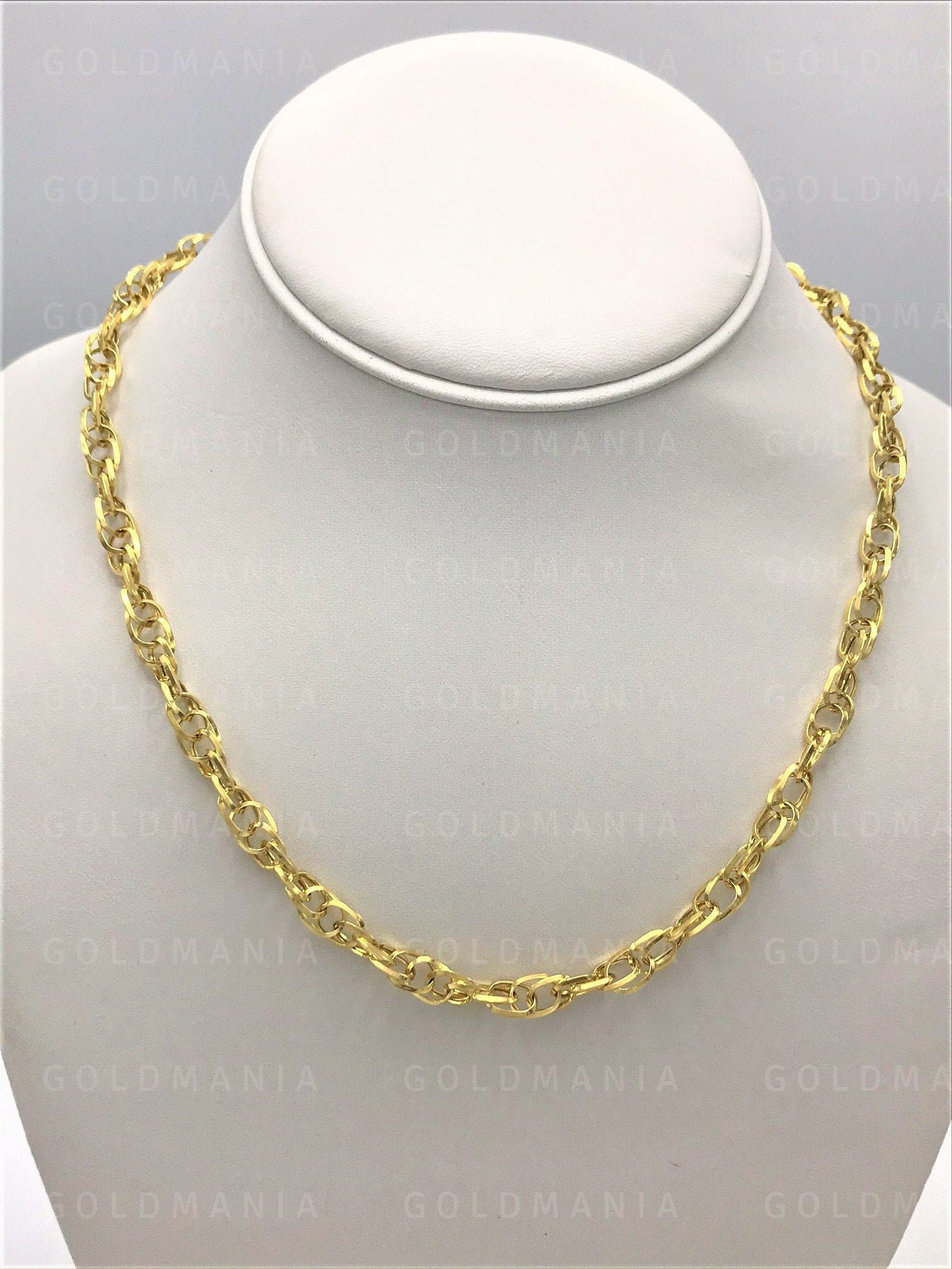 14K Yellow Gold Oval Link Chain 