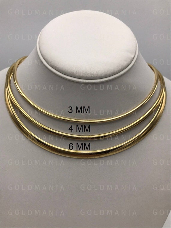 16 inch gold omega necklace outlet