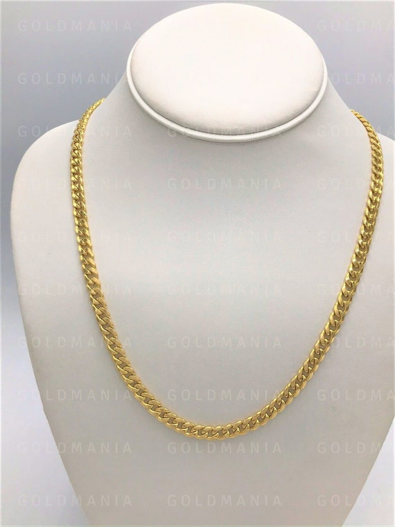 Cuban Link Chain 10K Yellow Gold 20 22 
