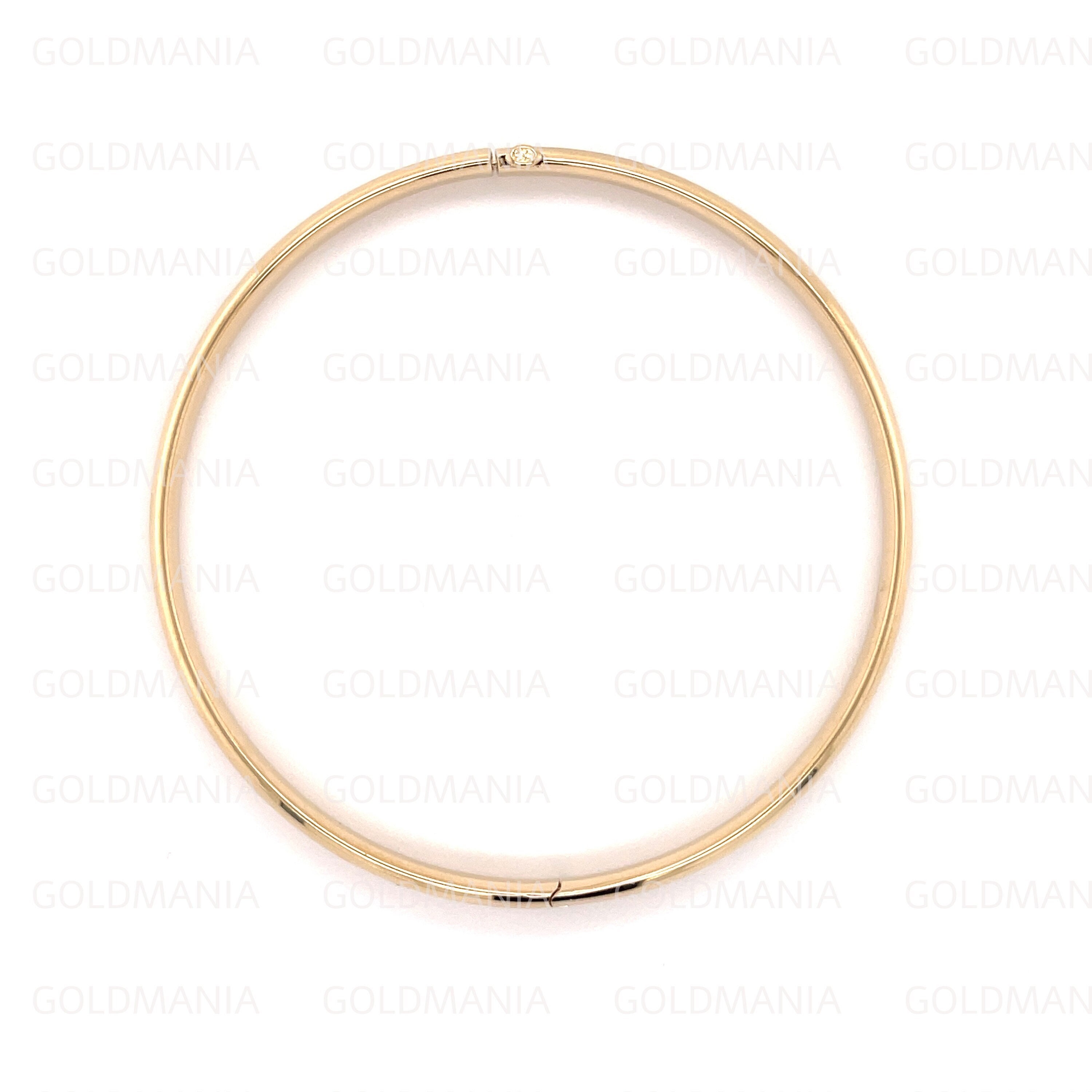 10K Gelbgold Armreif: 7 "- 5 Mm Breit - Österreich
