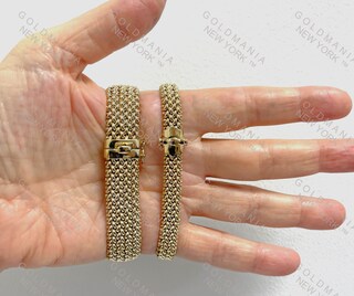 Bracciale A Catena Tipo Graffetta BUMMER Con Pietre Colorate, Placcato Oro 14 Carati, 16+3 Cm, Leggero E Ipoallergenico, Regalo In Sacchetto Di Velluto