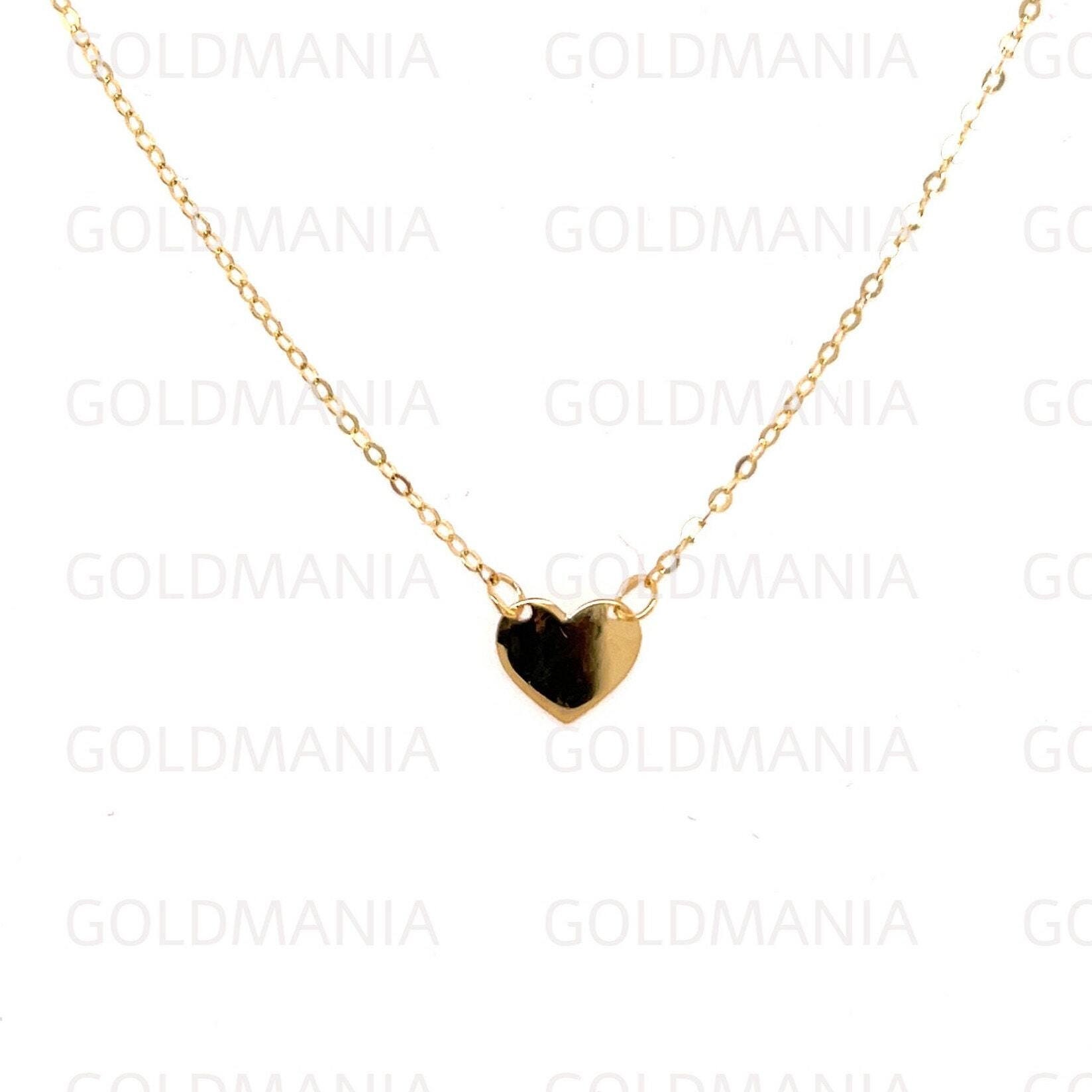 Collana con Charm a cuore in oro giallo 14k 0,45 TDW A Link