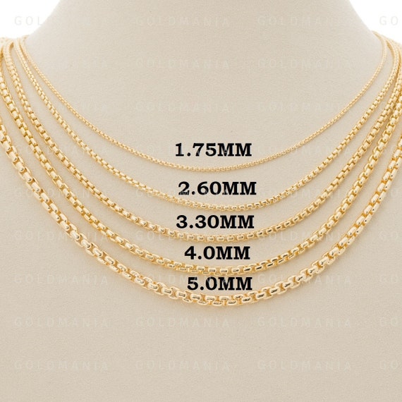 Details about / 14K Yellow Gold Over Sterling Silver Shiny Polished Box Chain boxy cubed string