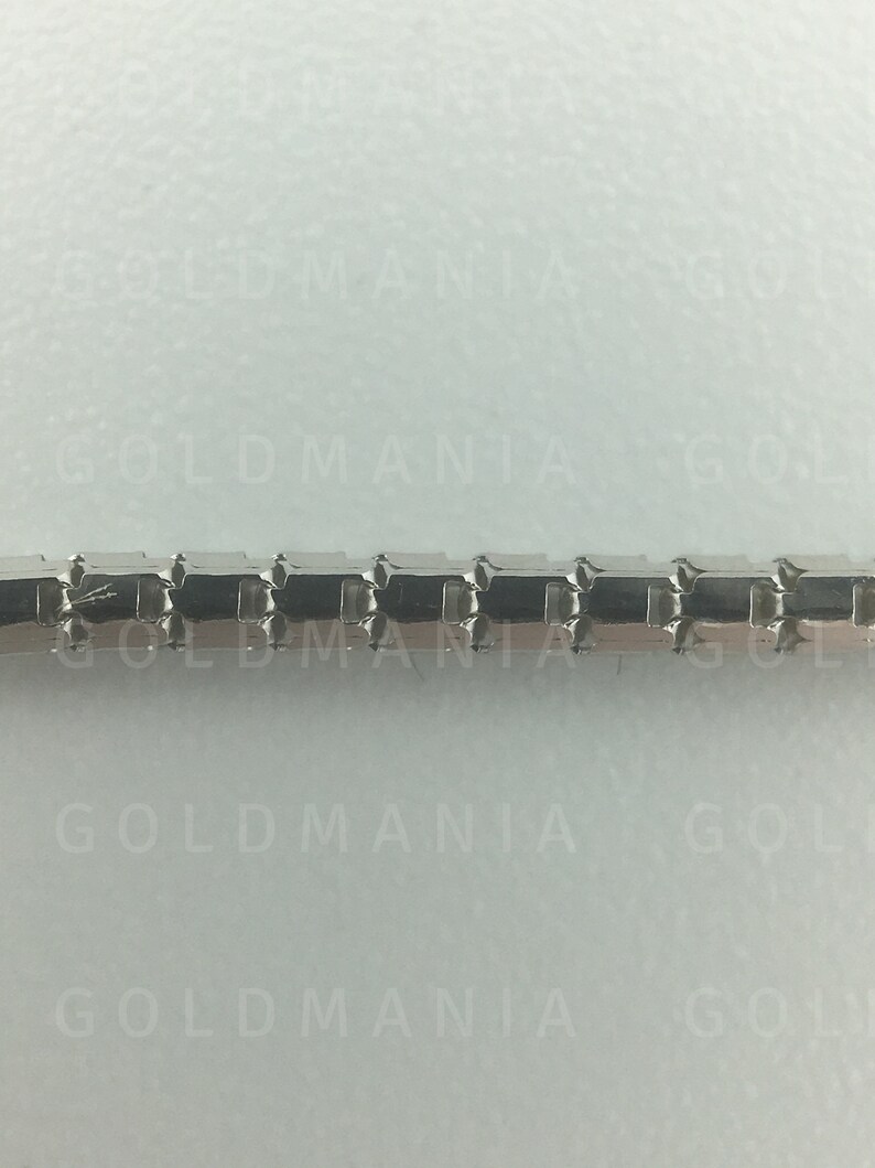 Solid 14K Gold Ice Box Chain Necklace 16 18 Etsy