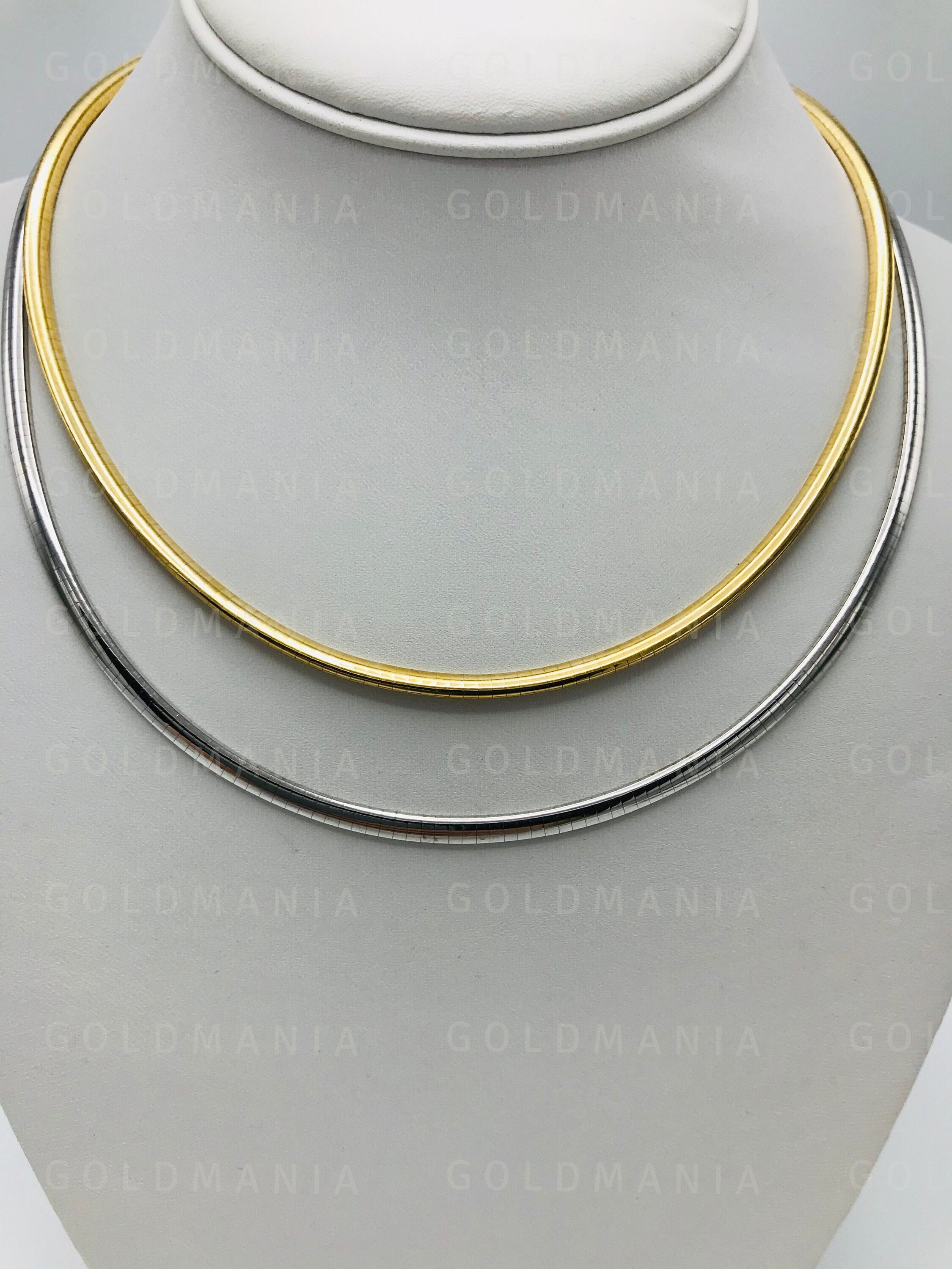 Real 14K Yellow Gold 6mm Omega Extender for Necklace; 2 inch; Women & Men