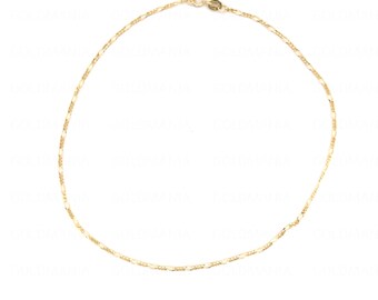 Cavigliera Mini Stella Regolabile In Oro Giallo 14K - Ciondolo Stella, Chiusura A Aragosta
