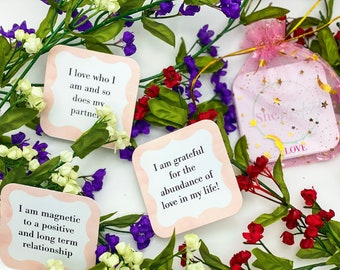 Tarjetas de afirmación de amor manifiesto