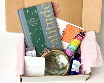 Caja de autocuidado y afirmación que ella manifestó