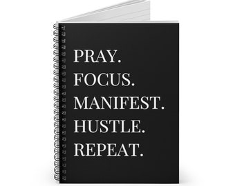 Orar Enfoque Manifiesto Hustle Cuaderno espiral